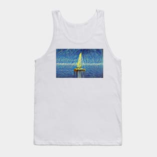 Sailboat on the sea Tank Top